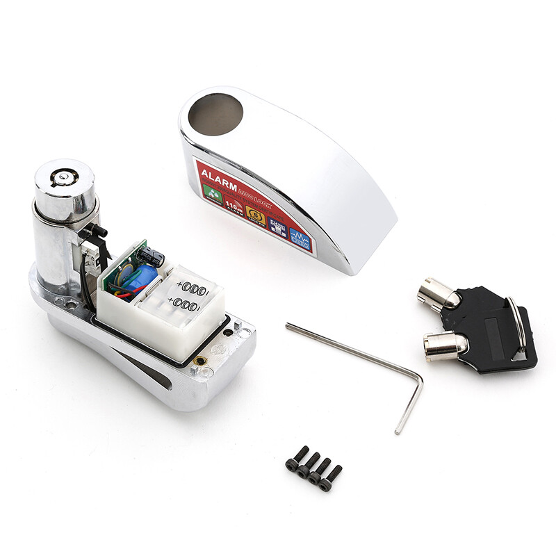 Motorcycle Bike Stainless Steel Brake Disc Safety Lock Security Electronic Alarm