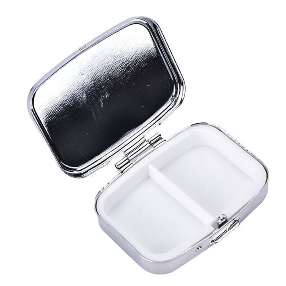 US 2Pcs Small Pill Box Medicine Organizer Portable Container Case Storage Holder