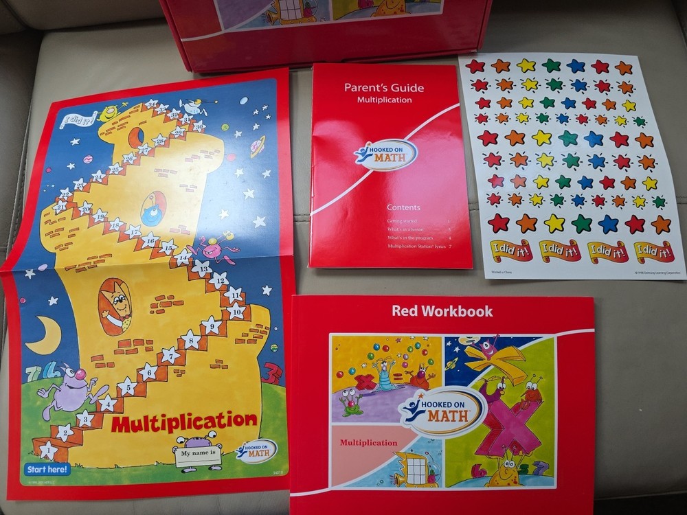 Hooked on Math Multiplication Workbook Open Box