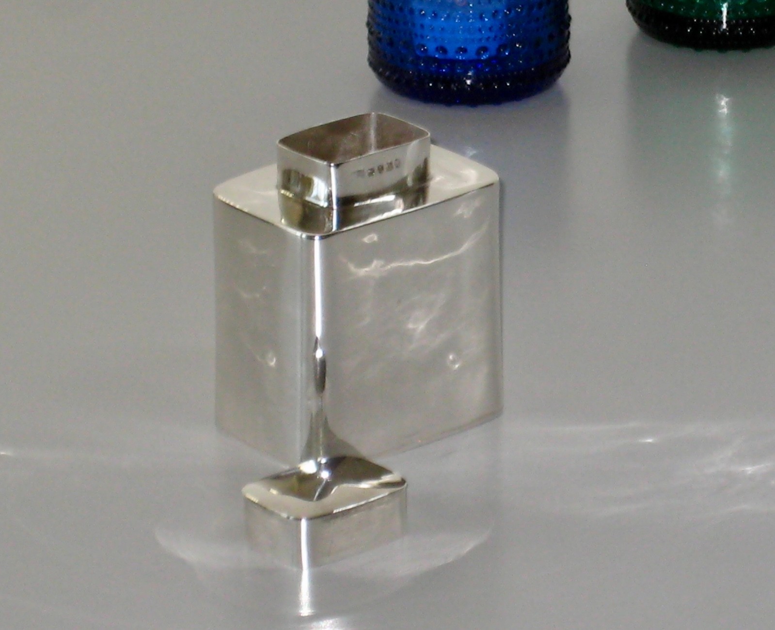 ENGLISH STERLING SILVER CHAS HOUGHAM VINTAGE TEA CADDY CONTAINER, 1811, 228 GR