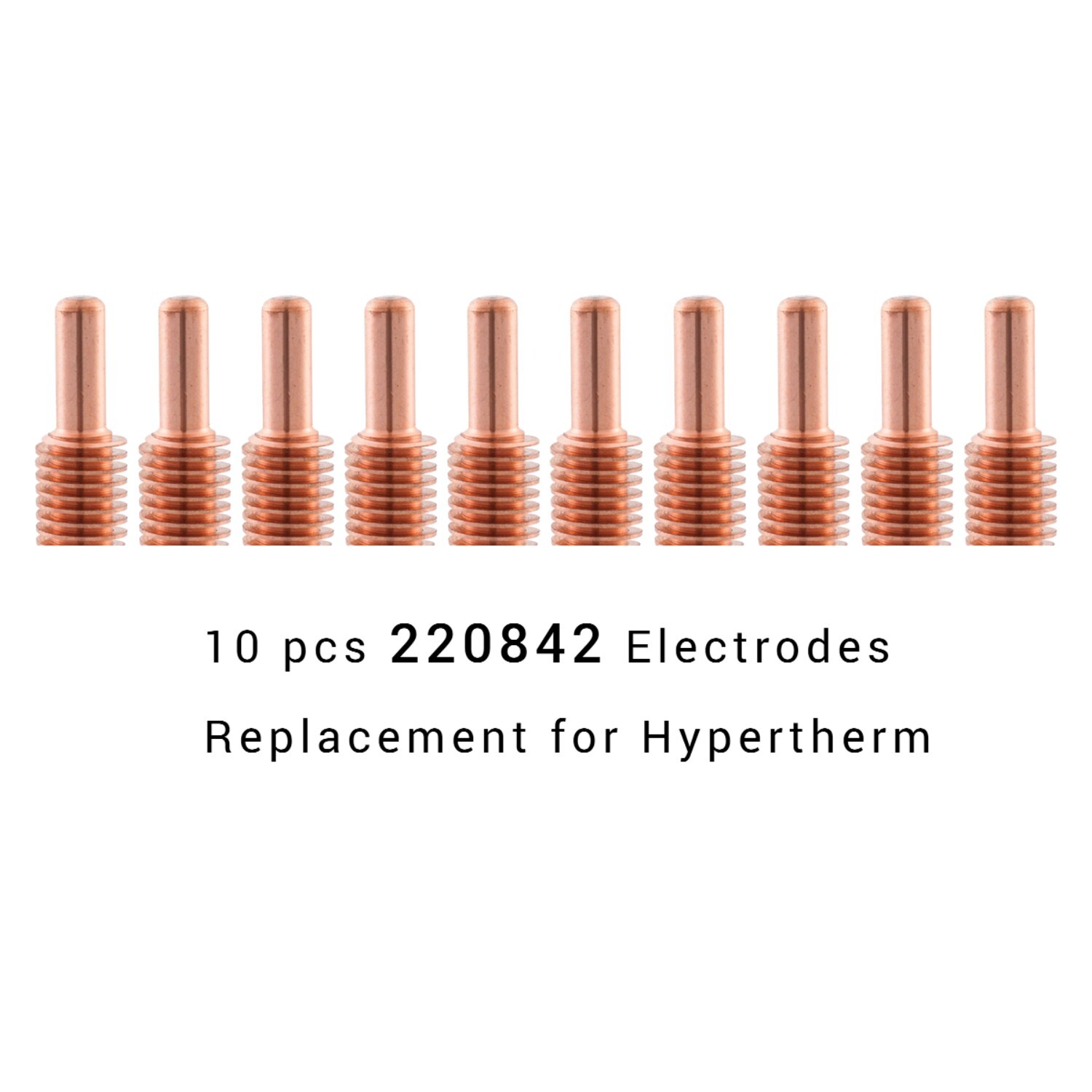 10 pcs 220842 Plasma Cutter Electrodes fit Hypertherm Powermax 45XP 65 85 105