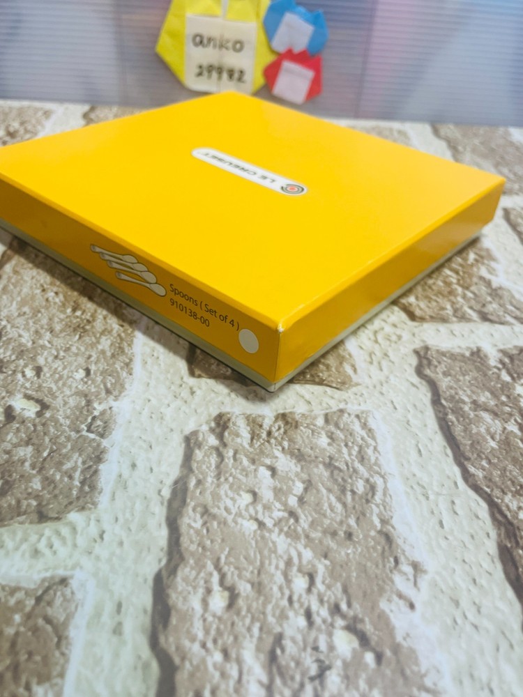 Le Creuset Spoon Set 4pcs white Opened Unused with BOX