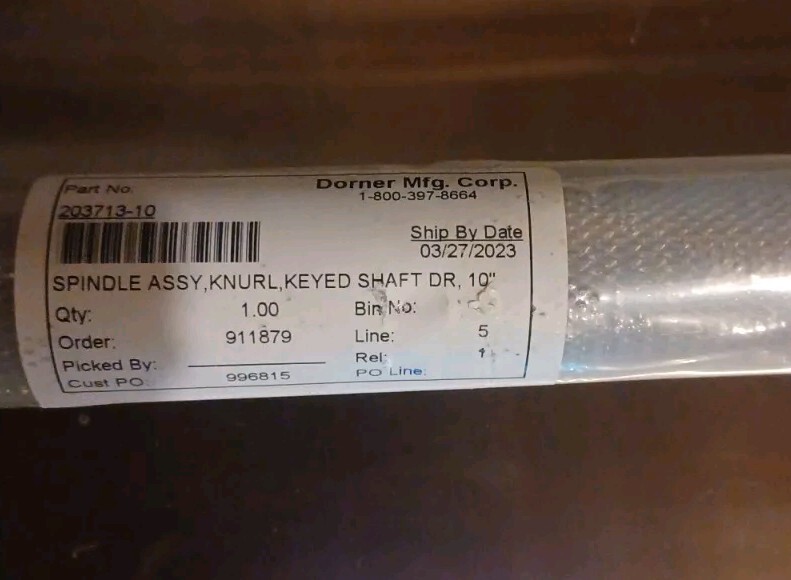 Dorner Mfg. Spindle Assembly