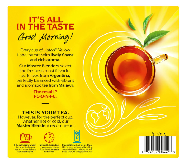 Lipton Black Tea bags, 100 count...