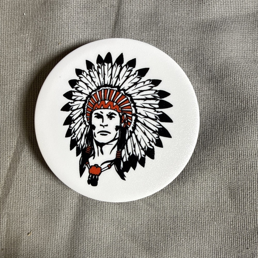 Indians Mascot Head Popsocket White