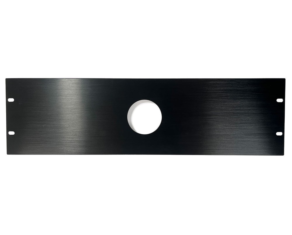 Monkey 3U 19" Rack Panel with Circle Cutout, Black