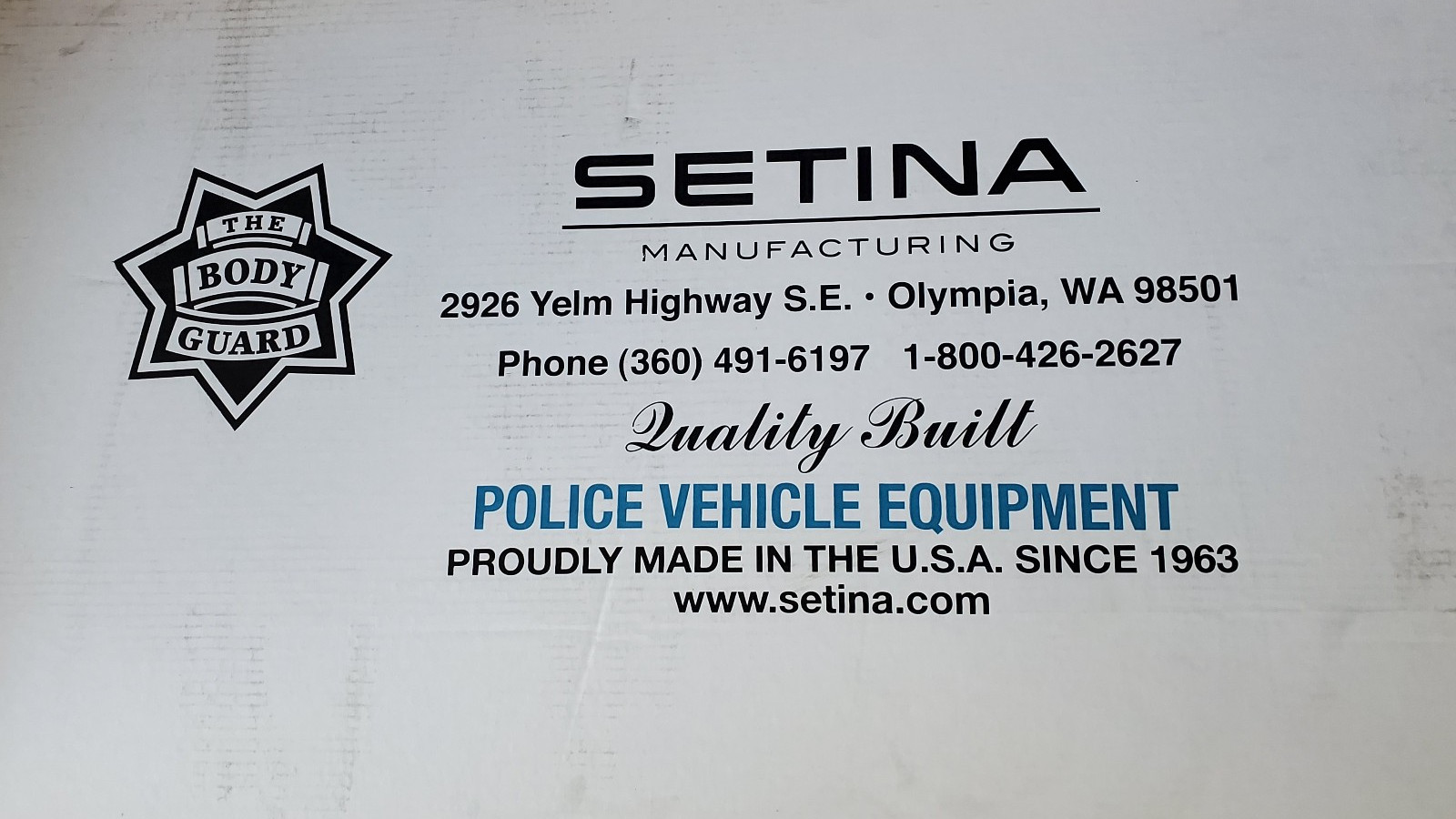 Setina Cargo System Aluminum Trunk Tray Only – Brand New Police Equipment