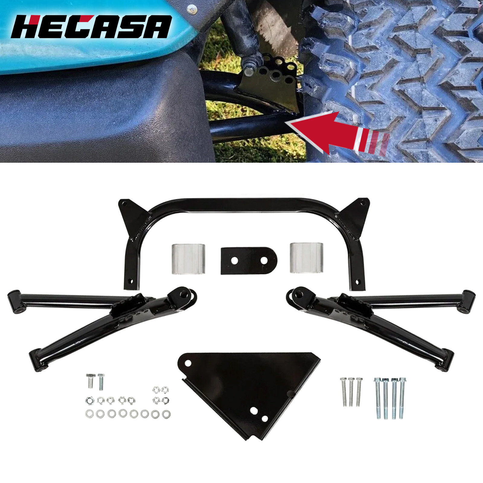 6" A-Arm Lift Kit for Yamaha G8-G14, G16, G19 G20 1995-02 Golf Cart Electric/Gas