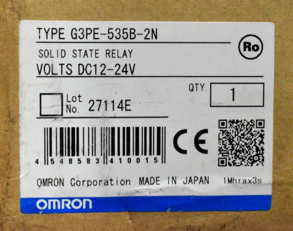 Omron G3PE-535B-2N Solid-State Relay Contactor 12-24V DC