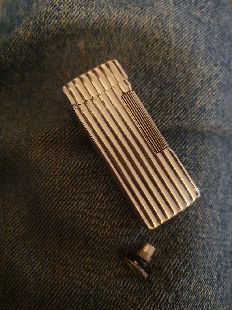Dunhill Solid Sterling Silver Rollboy Petrol Lighter