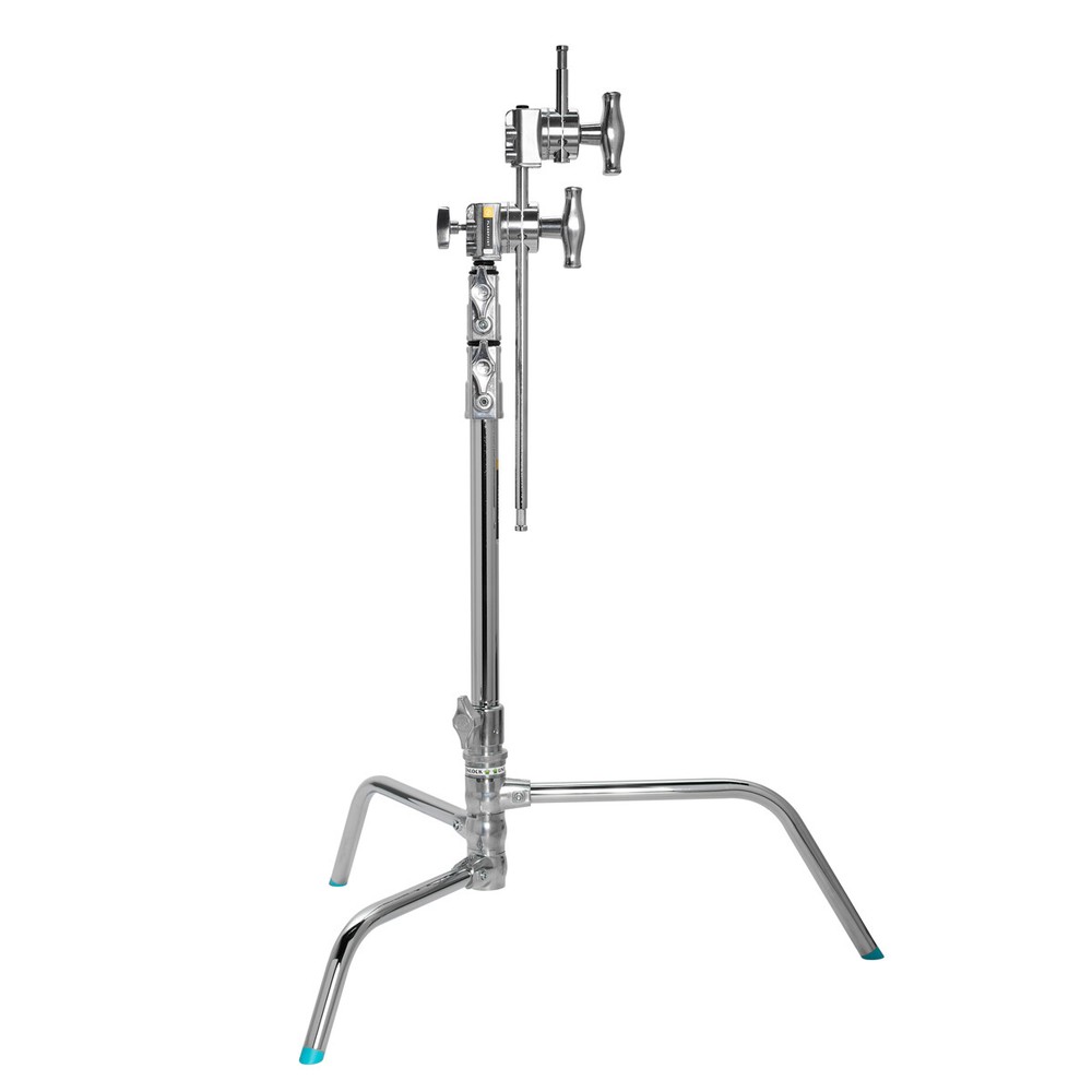 Flashpoint 20" Quick Release Turtle Base C-Stand Kit, Grip Head Arm (Chrome)