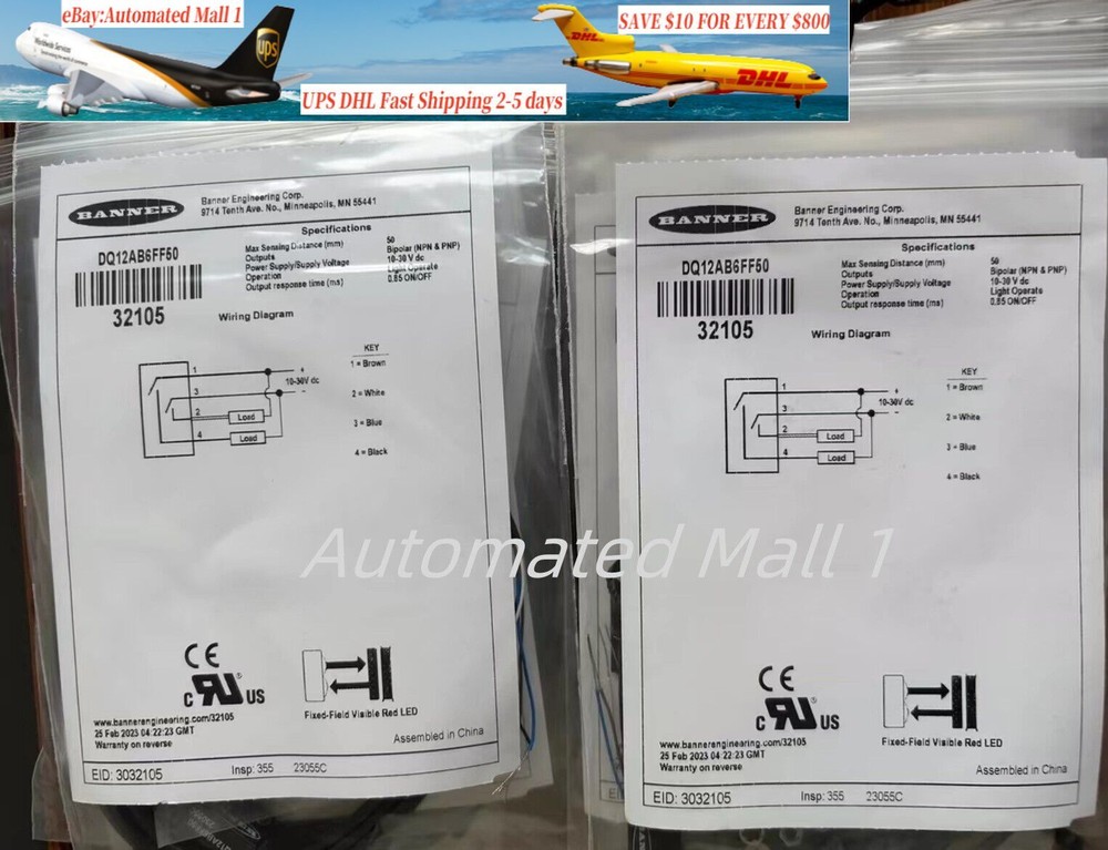 NEW BANNER DQ12AB6FF50 sensor Fast Shipping