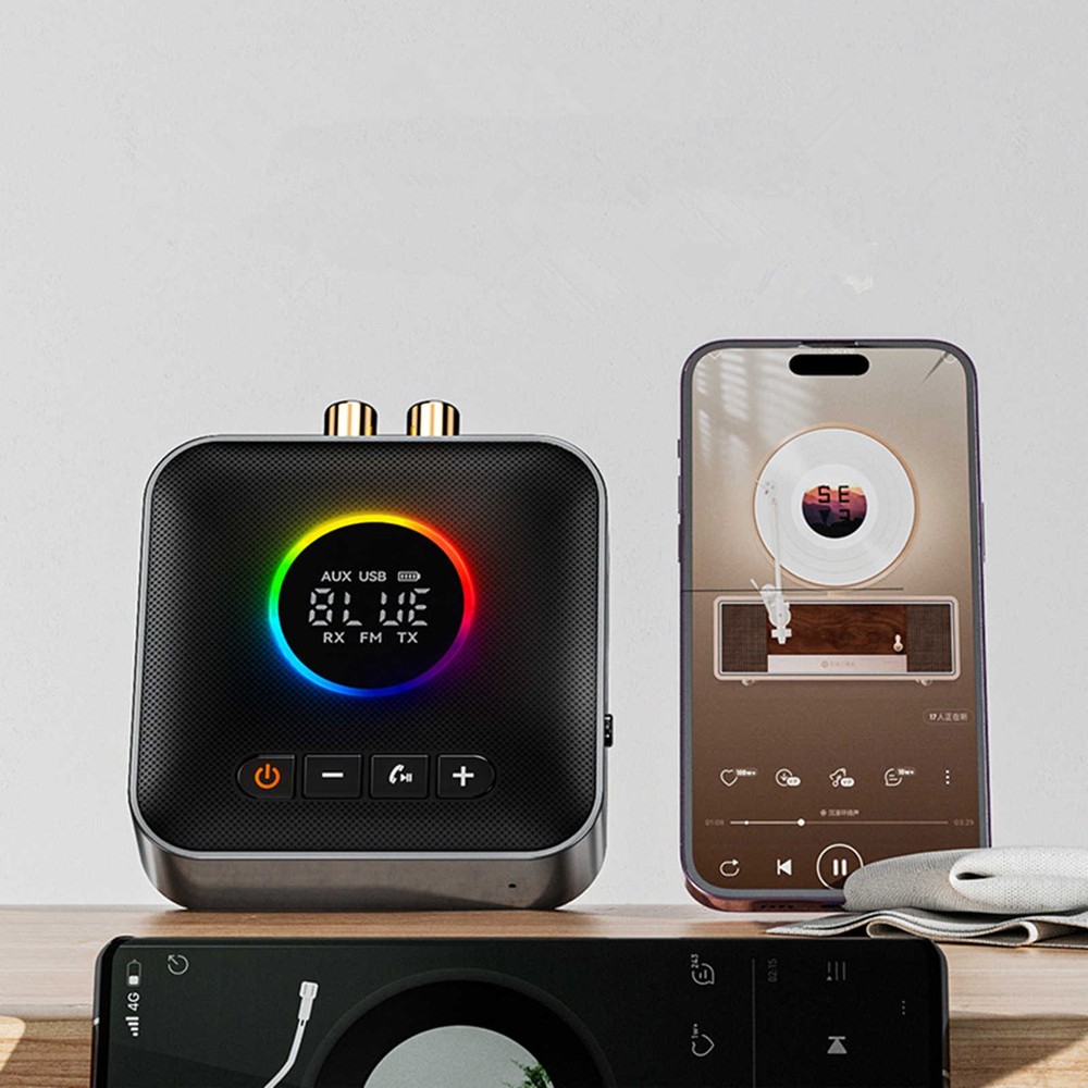 Mutiilfunction 3in1 Bluetooth 5.4 FM Transmitter Receiver Audio Adapter AUX