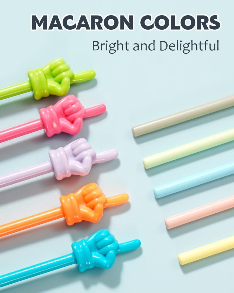 Dumero 10pcs Finger Pointer for Classroom, Reading Pastel Pointers