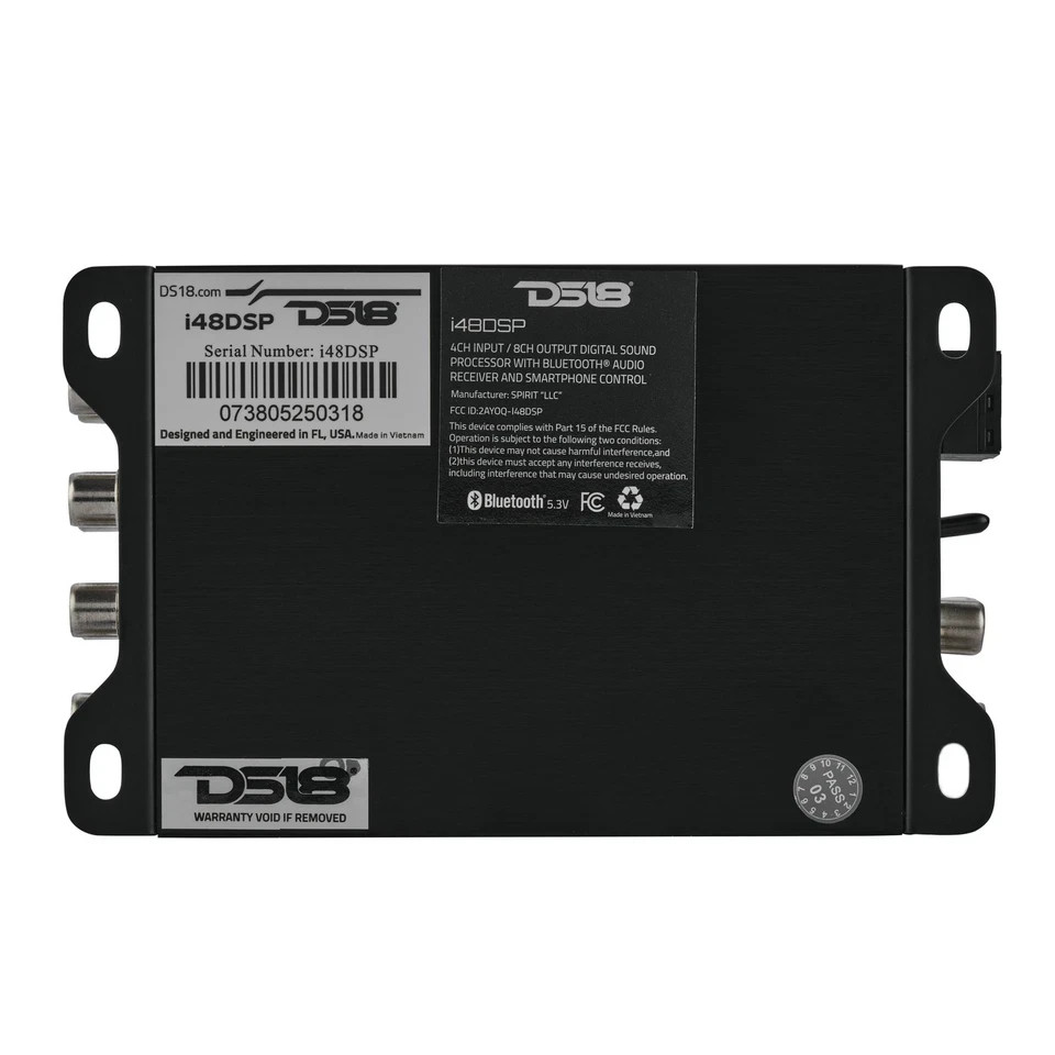 DS18 i48DSP Car 4-Input 8-Output Digital Sound Processor Bluetooth App Control