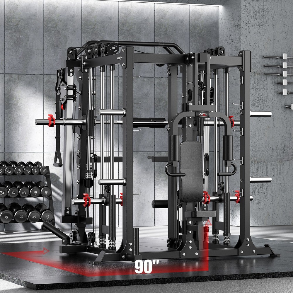 Smith Machine, Multi-Function Strength Training Cage, Suitable for Home Gyms