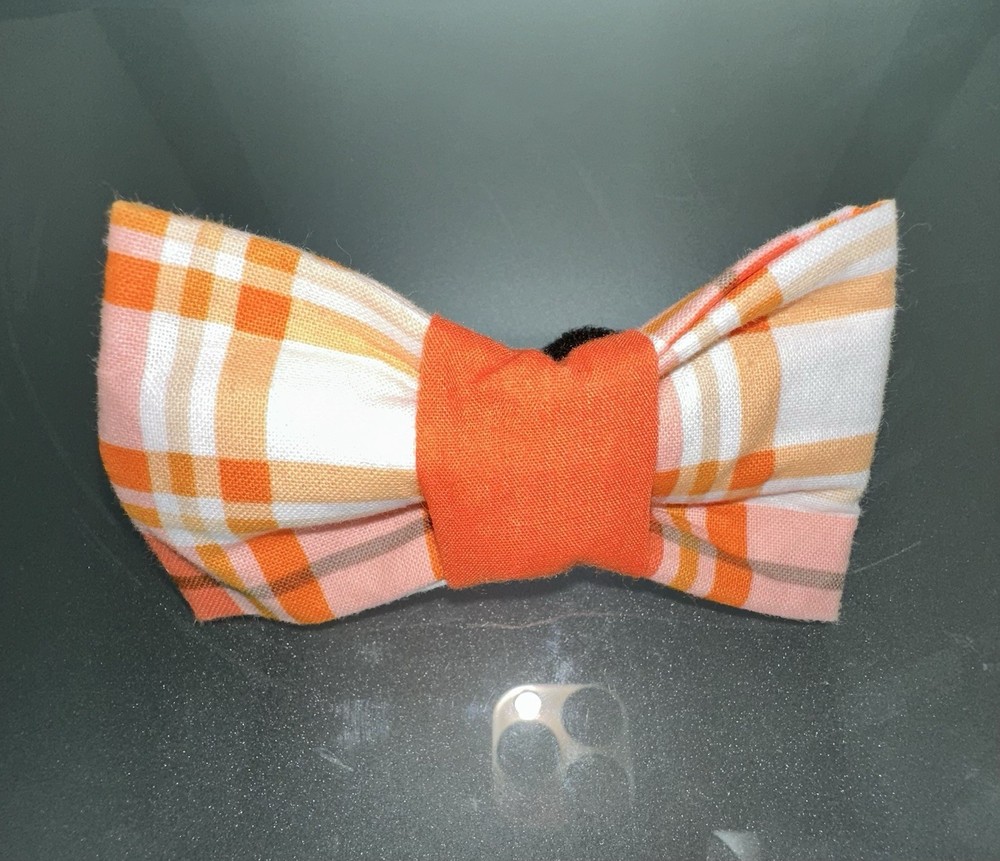 Handmade Over The Collar Bow & Bandanna Bundle (Plaid Pattern) - New