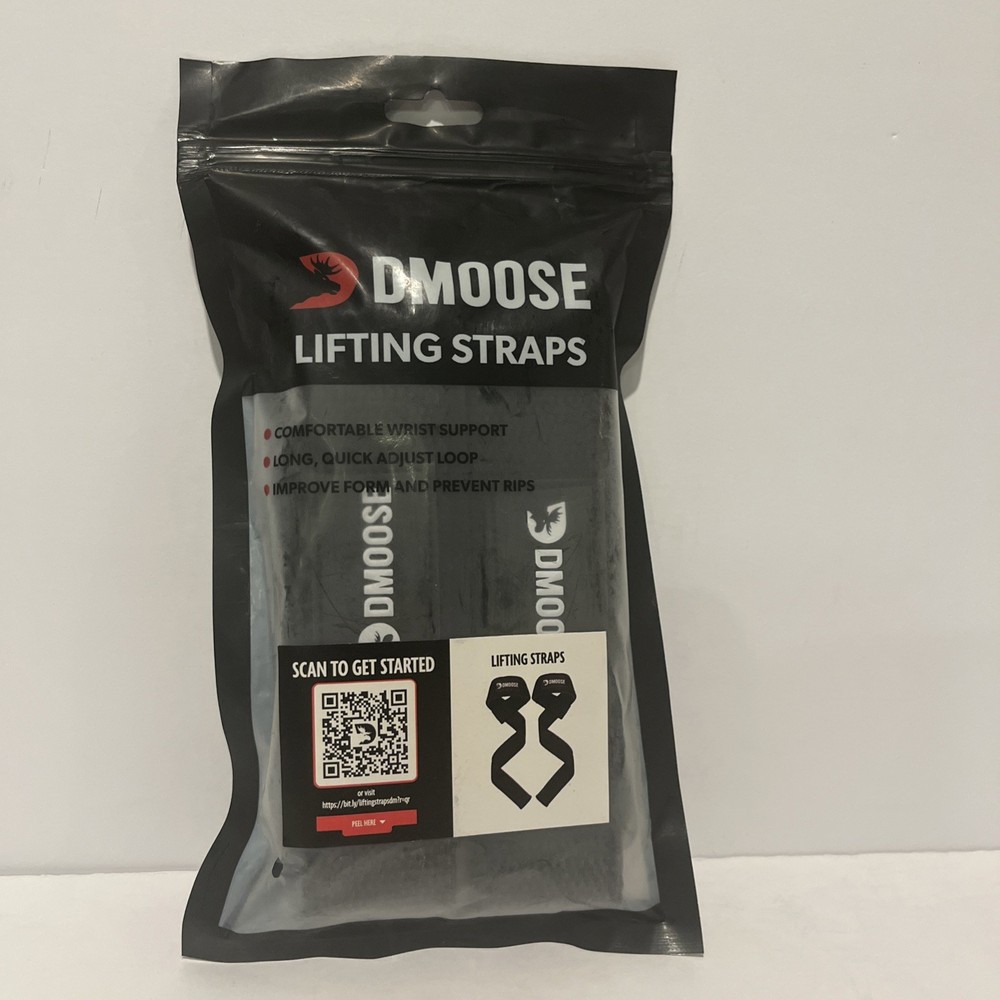 DMOOSE Weight Lifting Straps Black