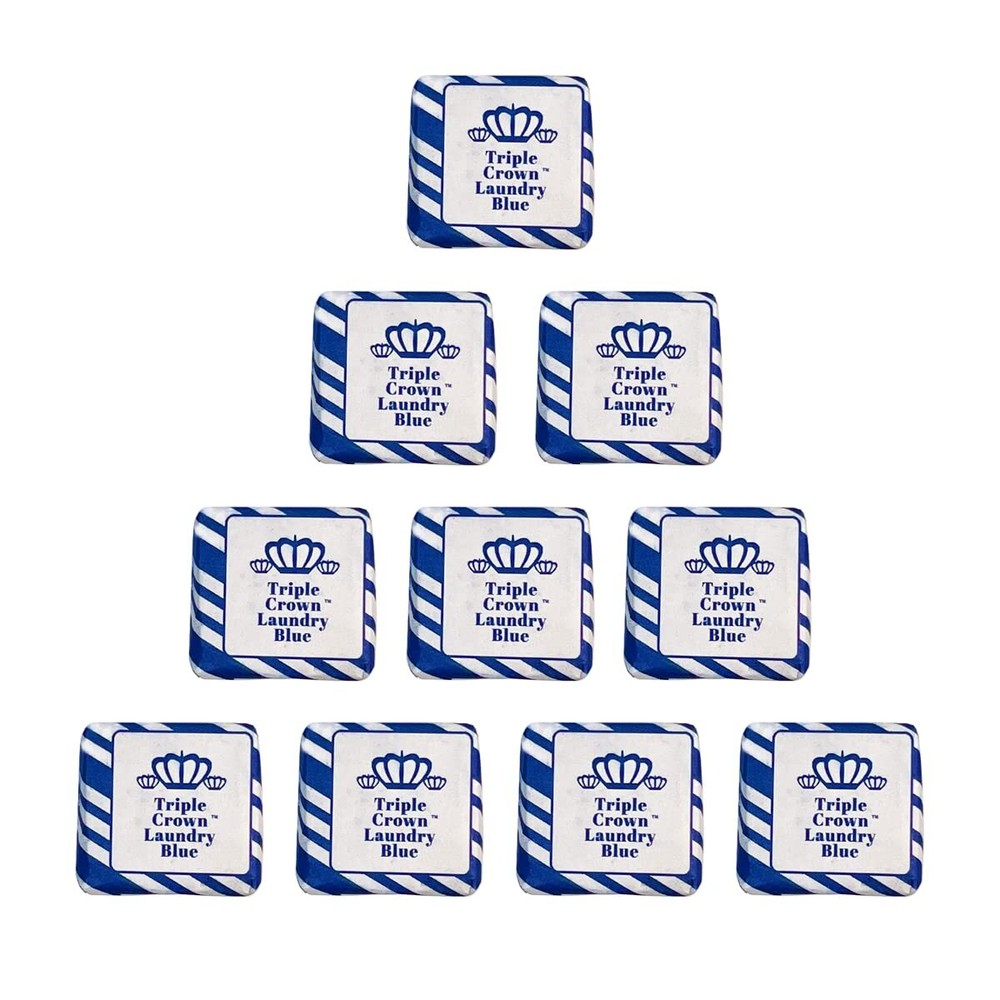 Triple Crown Blue Laundry Detergent for Bright White Fabrics 10 Pack