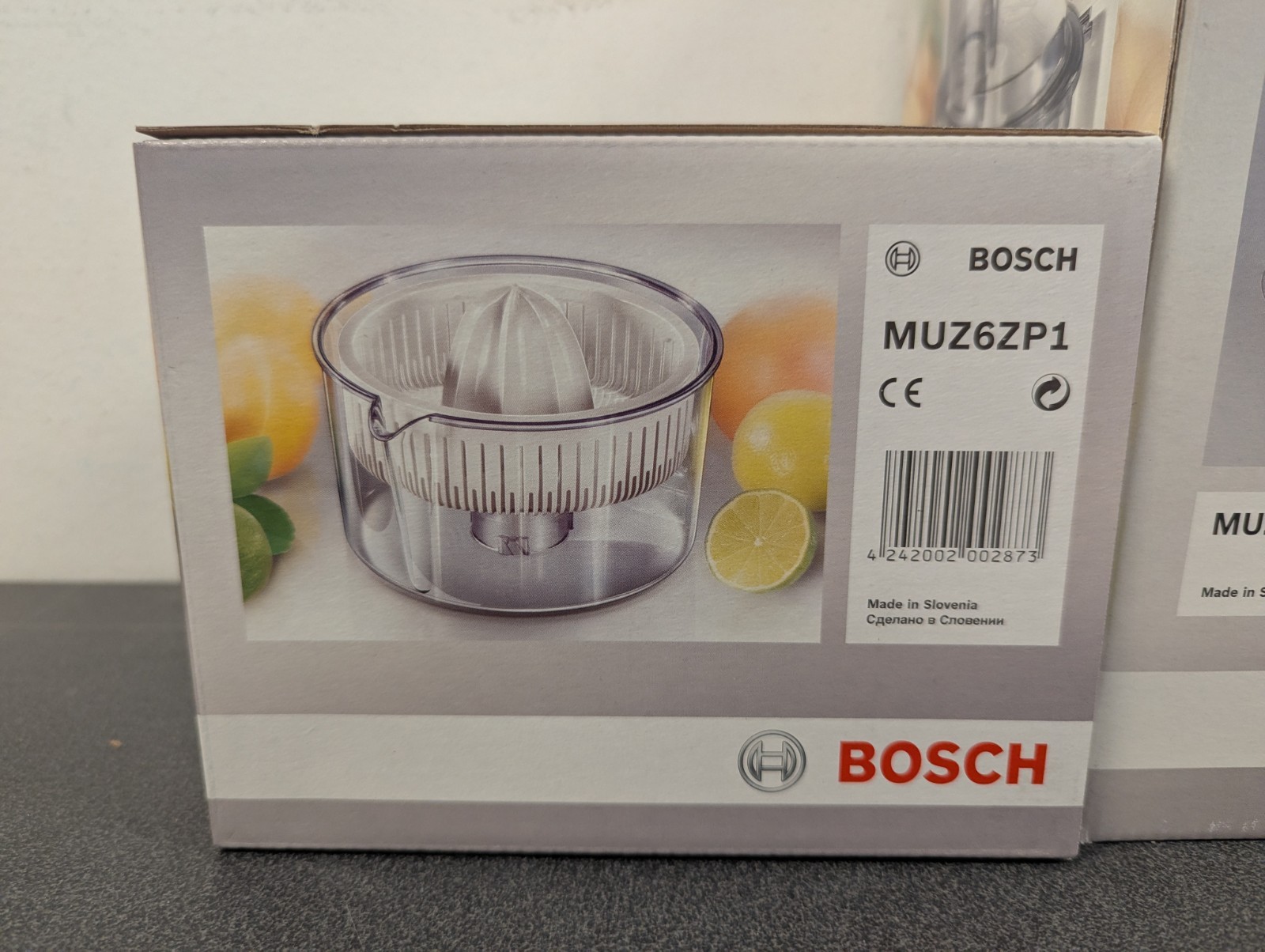 Bosch 3pc Bundle, Universal Mixer, Plastic Mixer Attachment, Citrus Press, New