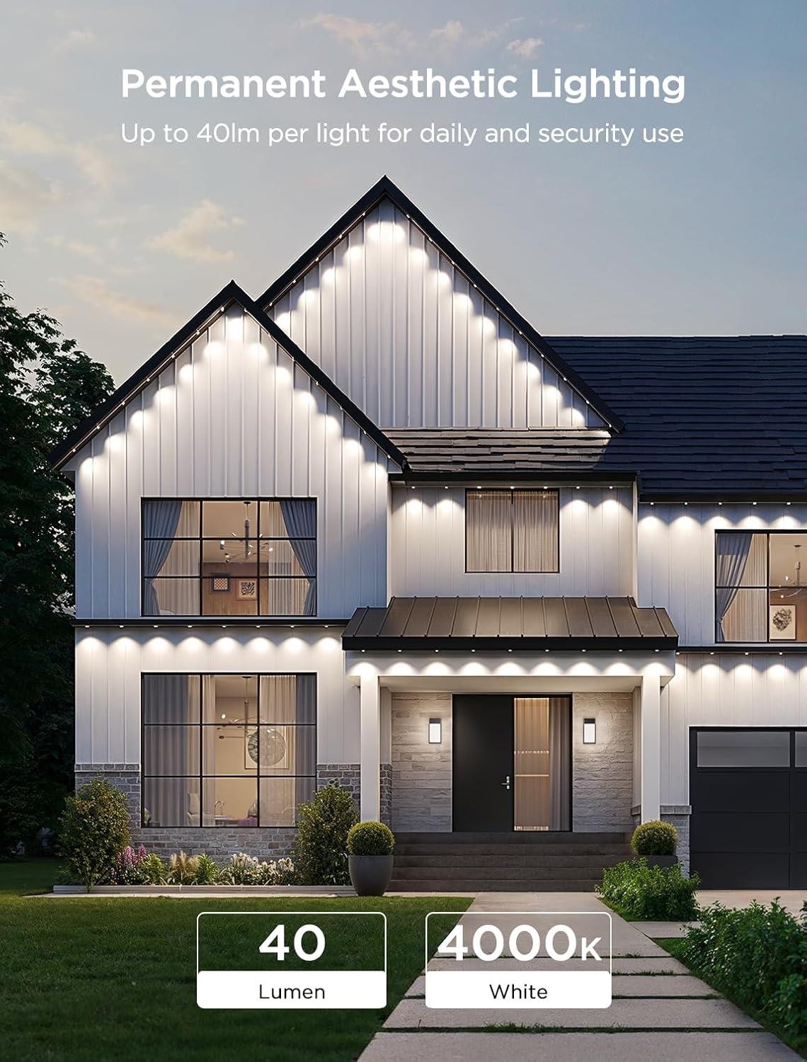 Govee Outdoor Lights Elite H805A White Smart LED Strip Weatherproof - Excellent