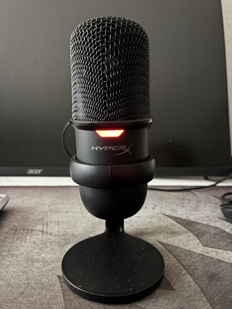 HyperX SoloCast USB Microphone Black, Cardioid, Mute Button, Adjustable Stand