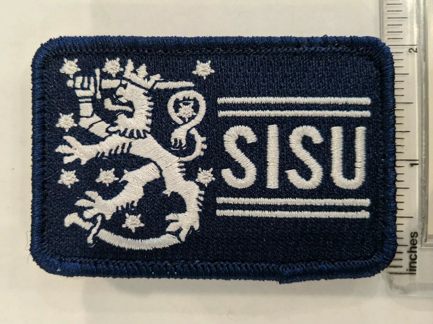 Finnish Coat of Arms Sisu Blue And White or Black and White Morale Style Patch