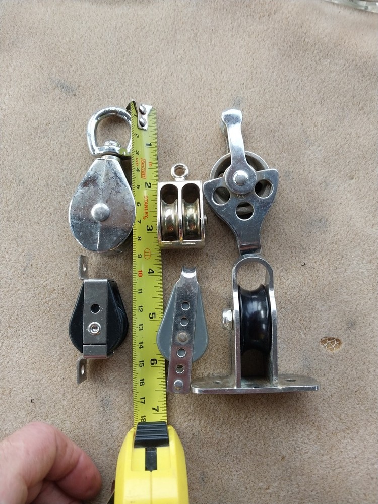 6 small marine pulleys