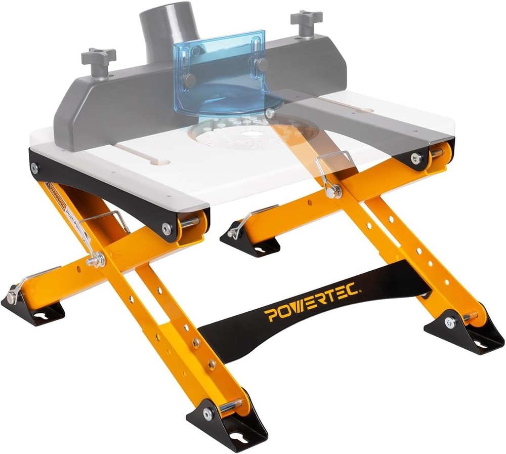 Adjustable Folding Router Table Stand - Space-Saving & Wall-Mount Ready, UT1013