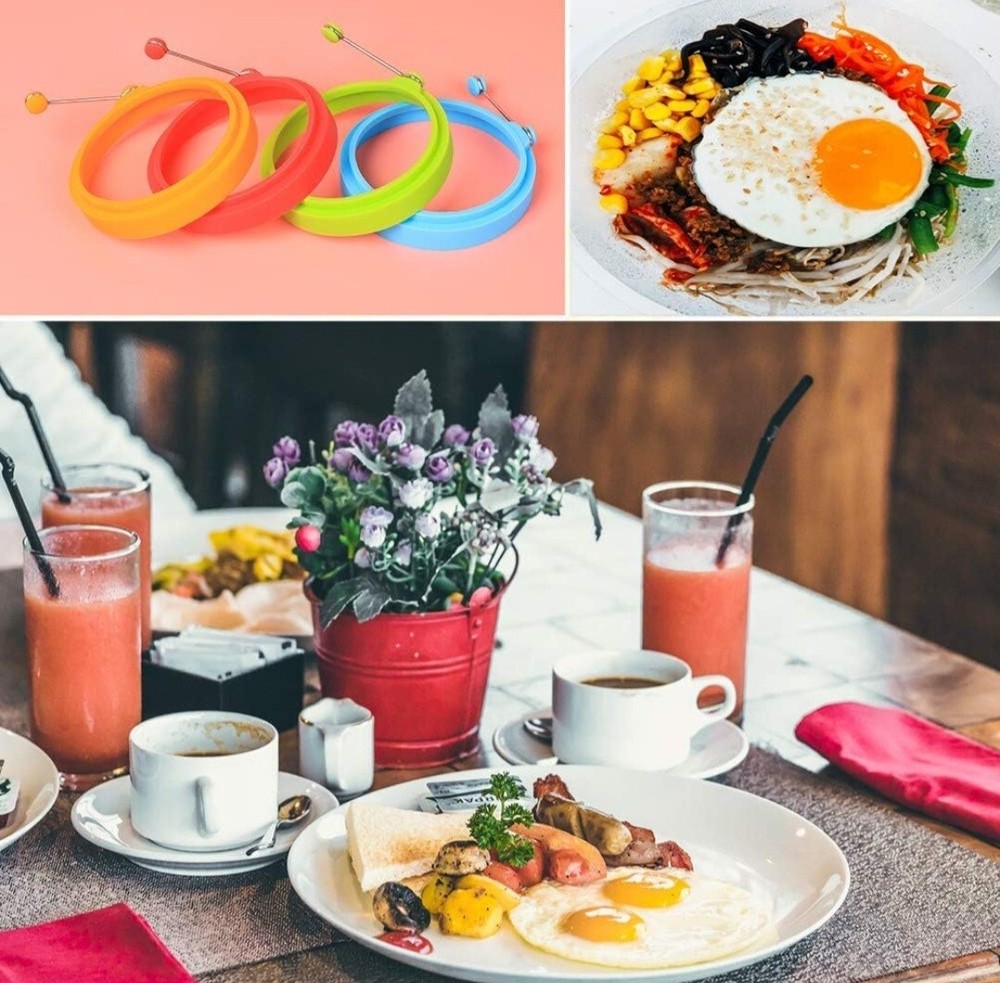 Assorted Color Silicone Egg Ring (4 Pack)