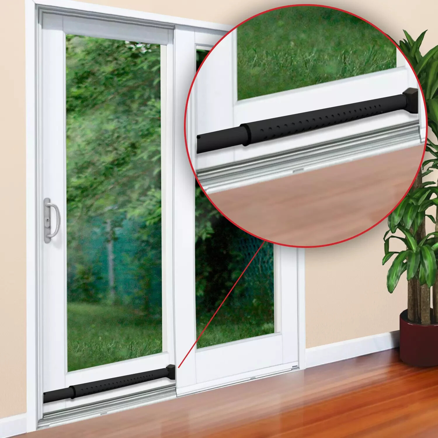 Door Security Bar | Front and Patio Door Jammer 2 Pack