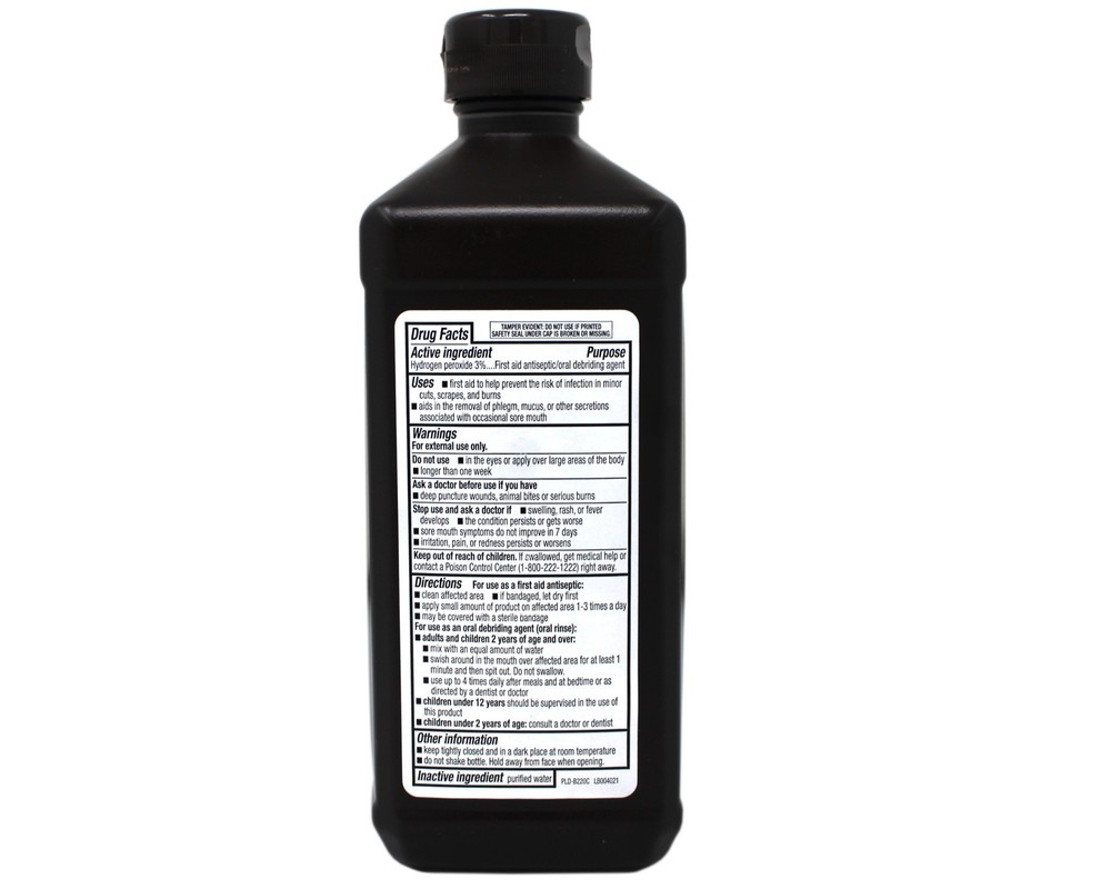 Leader Hydrogen Peroxide 3% Topical Solution First Aid Antiseptic 16 oz 5 Pack