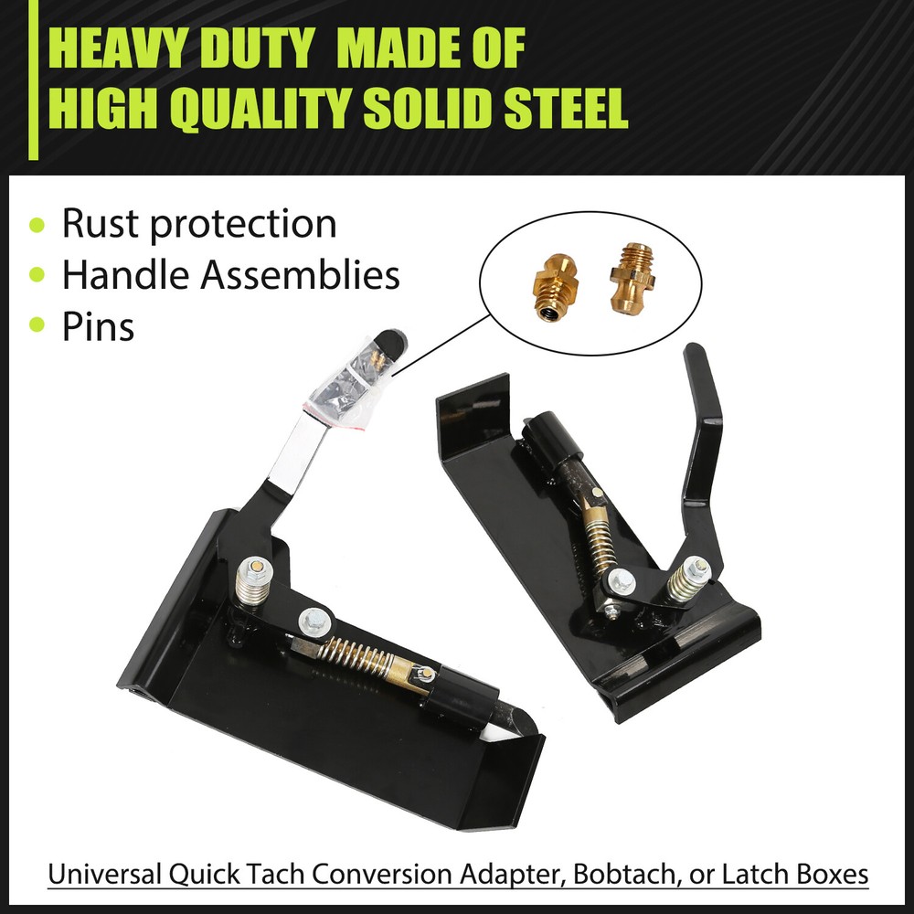 Universal Skid Steer Quick Tach Conversion Adapter Bobtach Latch Box Weld On