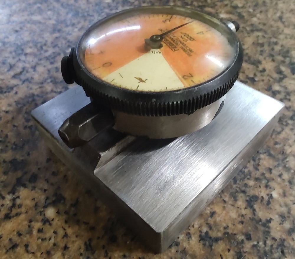 🗽FEDERAL C1K DROP INDICATOR MOUNTED TO TOOLMAKER BUILT HARDENED 3" X 3" BASE
