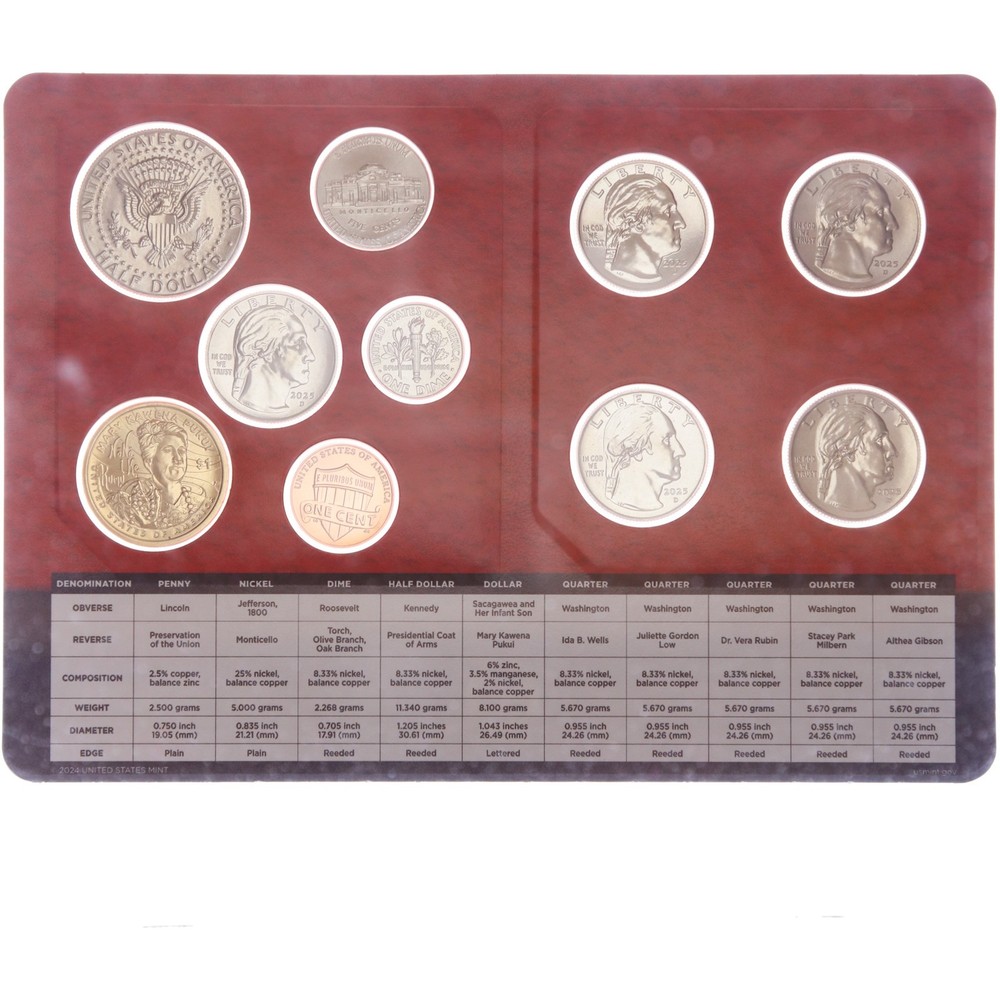 2025 Mint Set Original Plastic 20 BU Coins