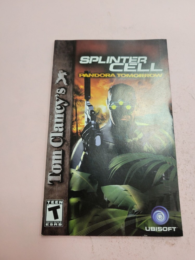 Splinter Cell Pandora Tomorrow PS2 Instruction Manual Only