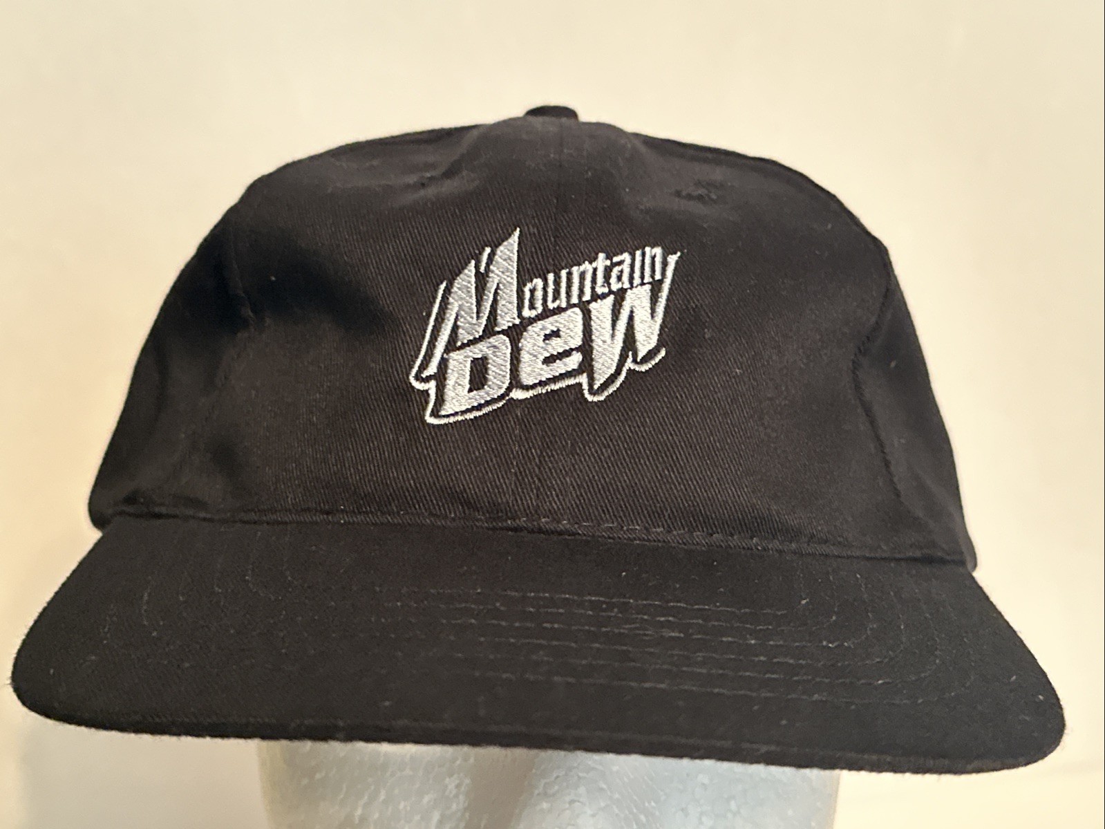 Vtg MOUNTAIN DEW Employee Hat Cap by Head Shots One Size Adjustable RARE