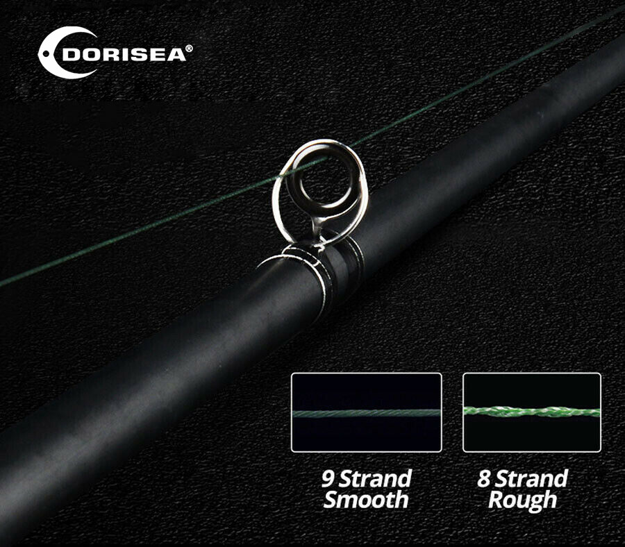 MEGA 9 Strands 100M-2000M Gray PE Dynema Round Braided Fishing Line 15LB-310LB