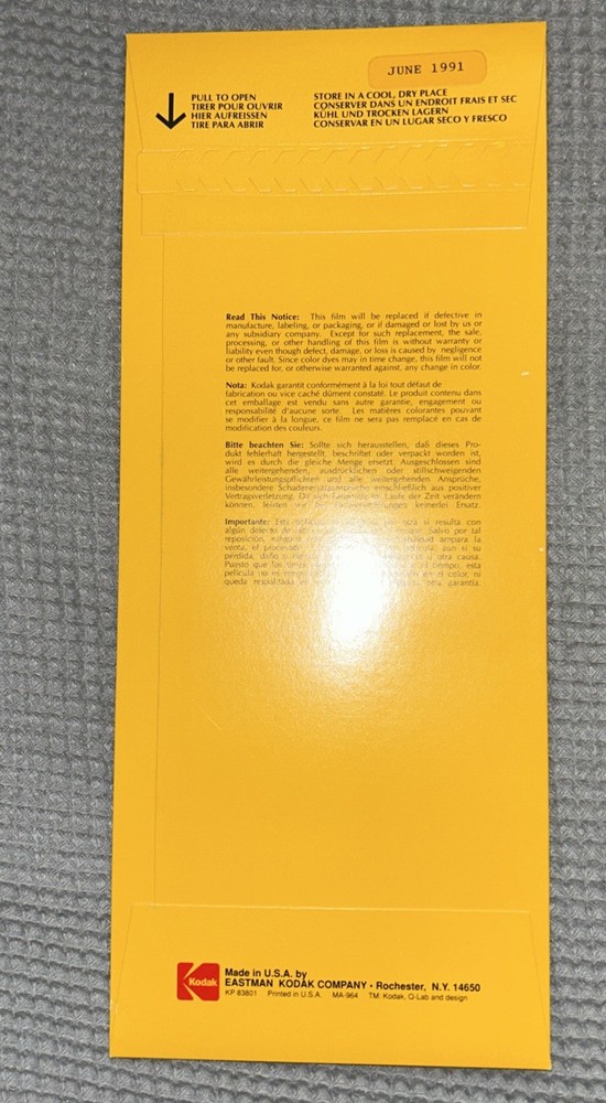 KODAK Densitometer Correlation Strip - Process E-6. Vintage. NEW!! Unopened.