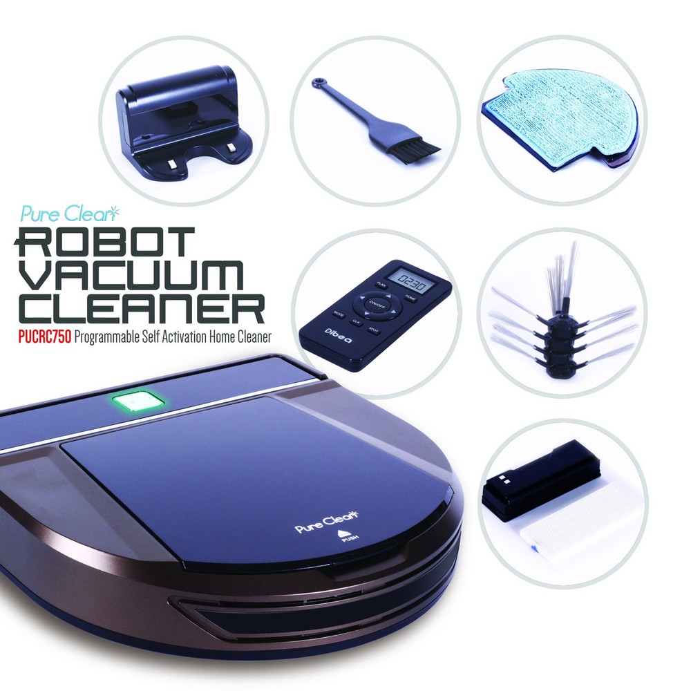 Pureclean Automatic Robot Vacuum Cleaner - Programmable Activation and Charge...