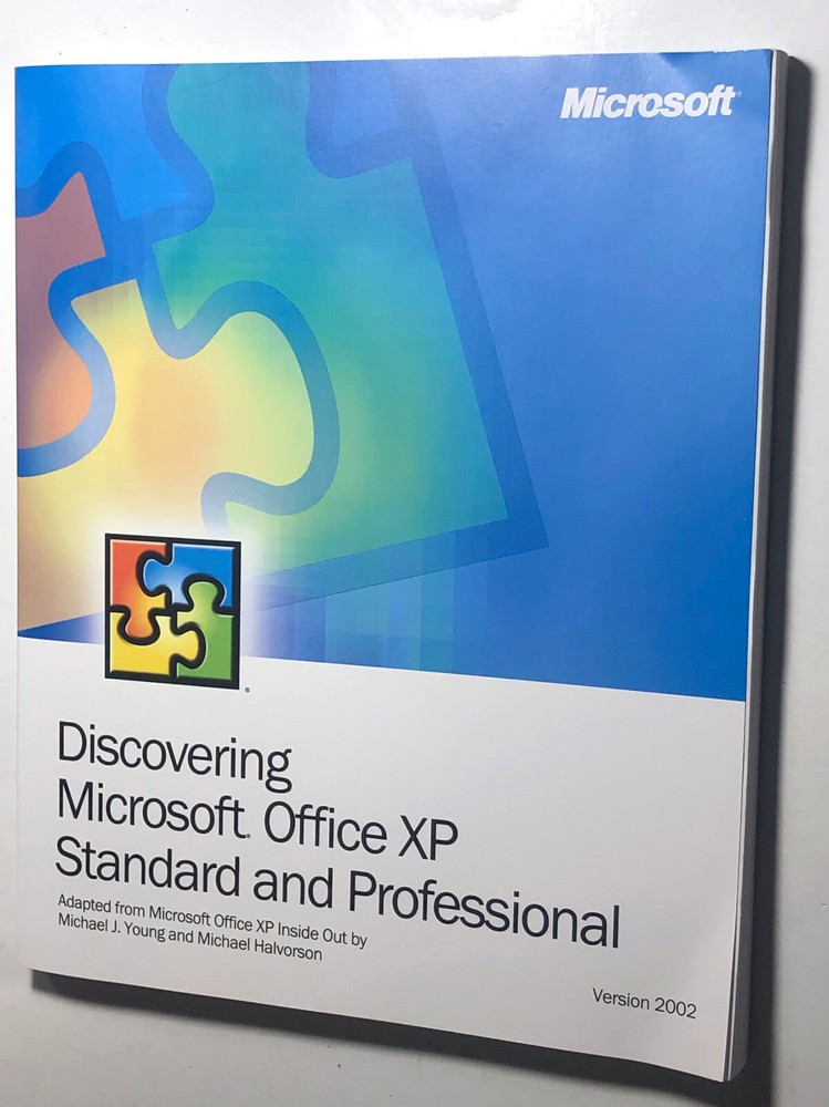 Microsoft Office XP Standard Version 2002 PC Computer Software Complete