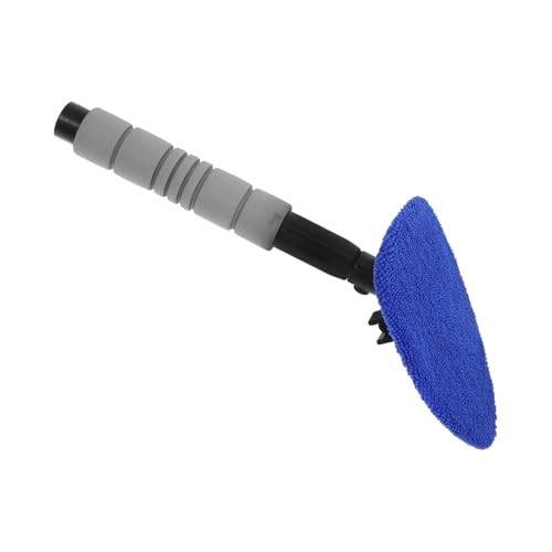 1 Set Windshield Cleaning Brush Adjustable Handle with Triangular Cloth Blue