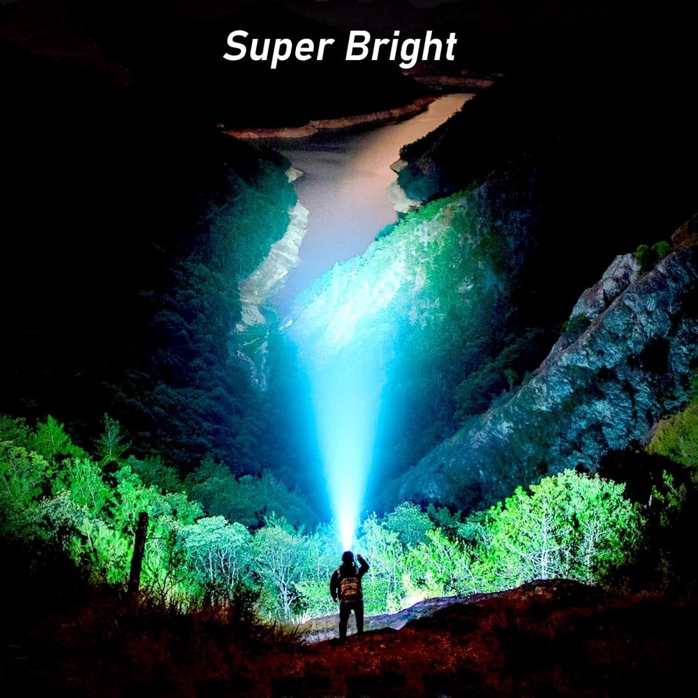 Dimmable LED Headlamp - 2000L, Rechargeable with Adjustable Beam & Motion Sensor