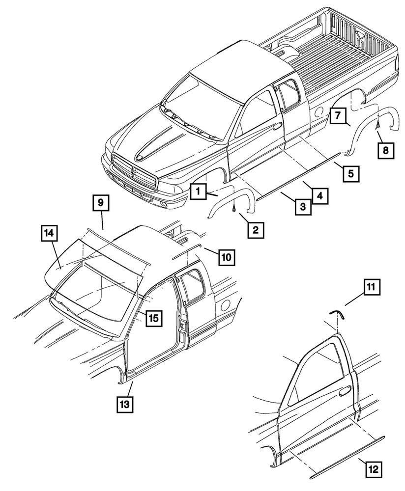 Genuine Mopar Cab Molding 5EA54DX9AB