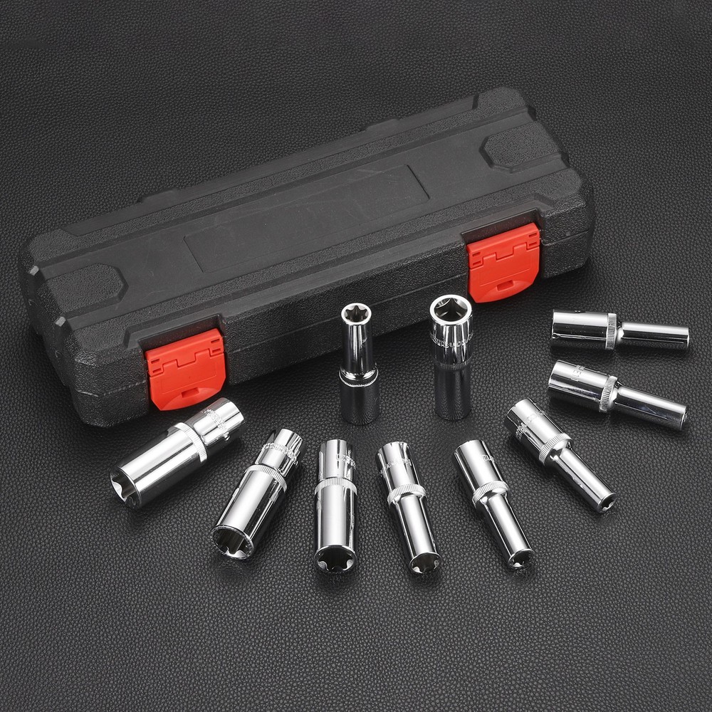 E-Torx Socket 1/2" Drive E12 Star 3.1" Length 6 Point Spline Socket