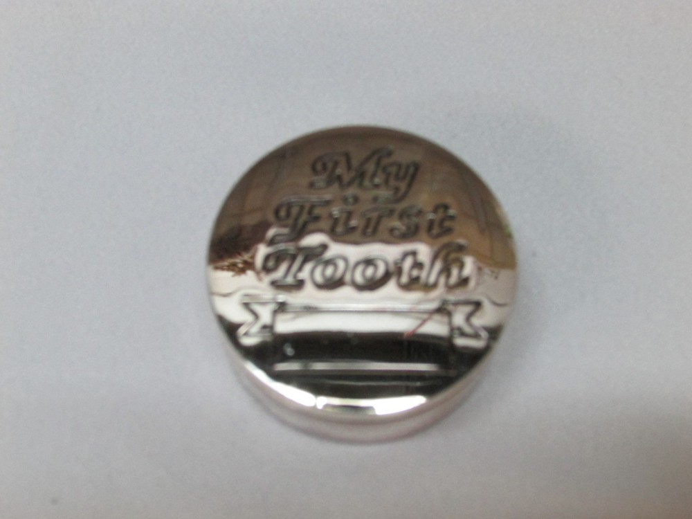 Baby Infant Birth Certificate First Curl First Tooth Keepsake Silver Box Set