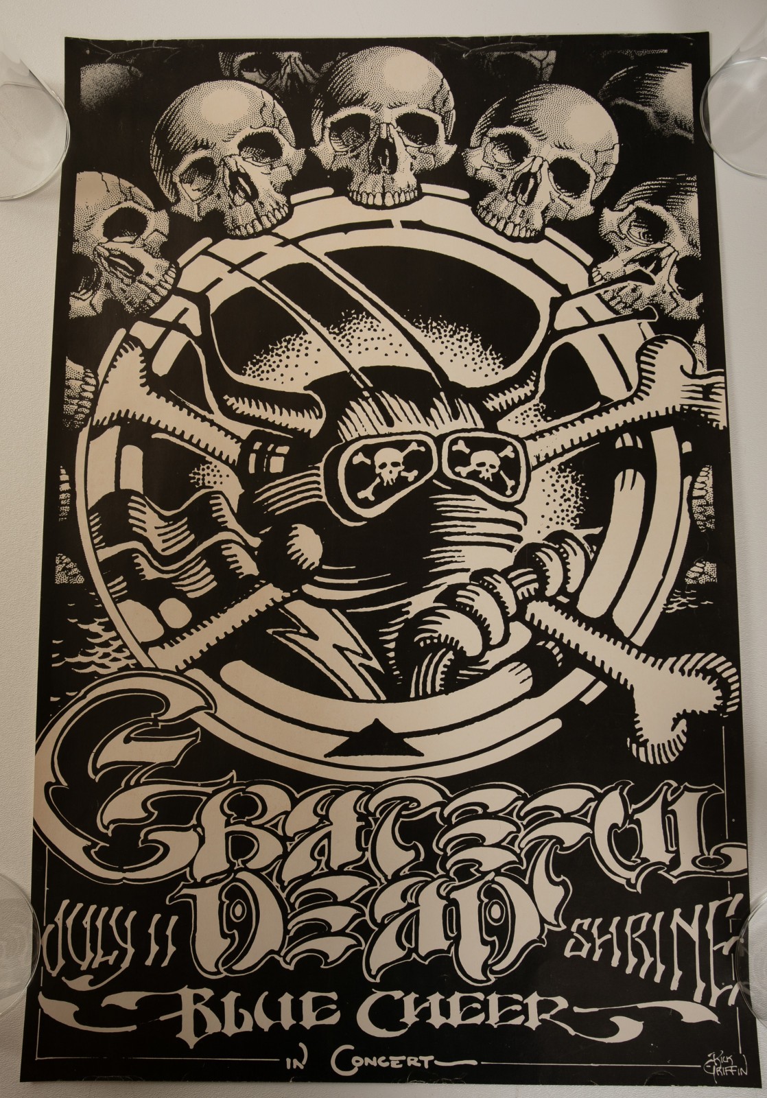 Grateful Dead Blue Cheer Concert Poster (HSE/JSF6) 1968 Shrine Rick Griffin 1st