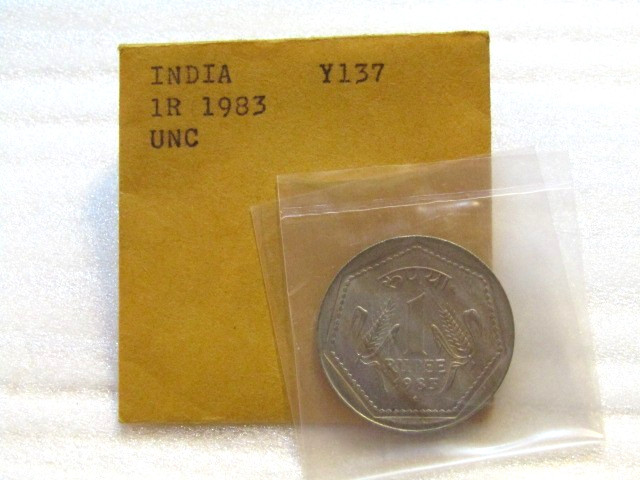 1983 India 1 Rupee unc Coin