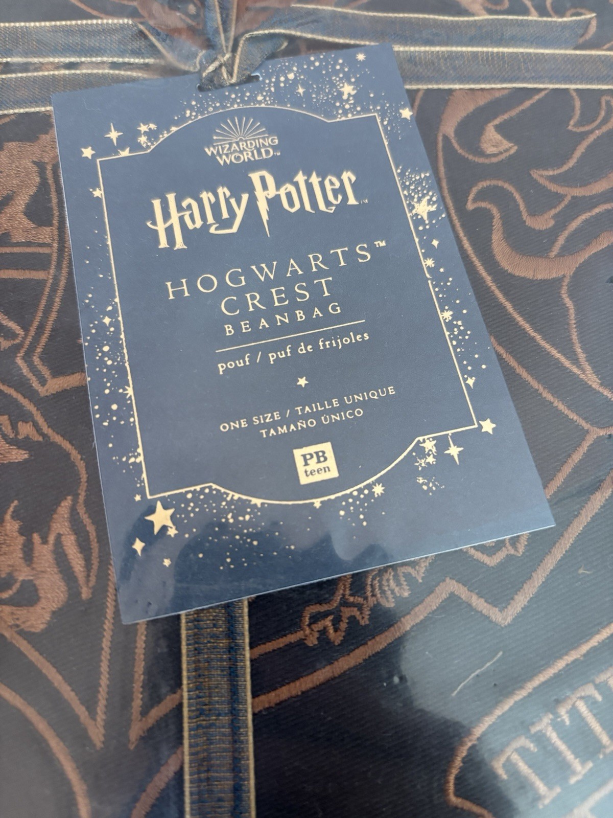 Pottery Barn Teen Harry Potter Hogwarts Crest Bean Bag Cover NWT