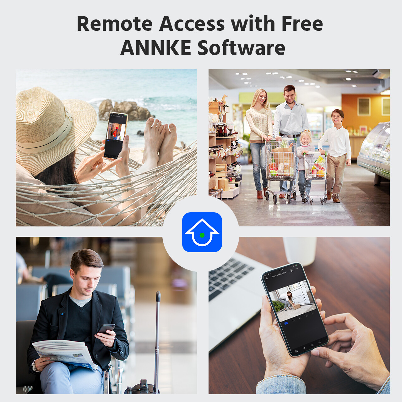 ANNKE 8CH 5MP Lite DVR 1080P CCTV Security Camera System Human Detection H.265+